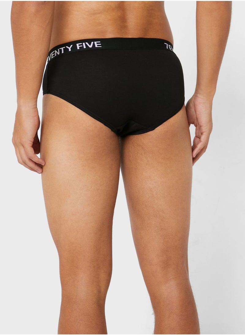Seventy Five Basics 3 Pack  Waist Band Hunk Briefs With Antibacterial Finish  - Image 4