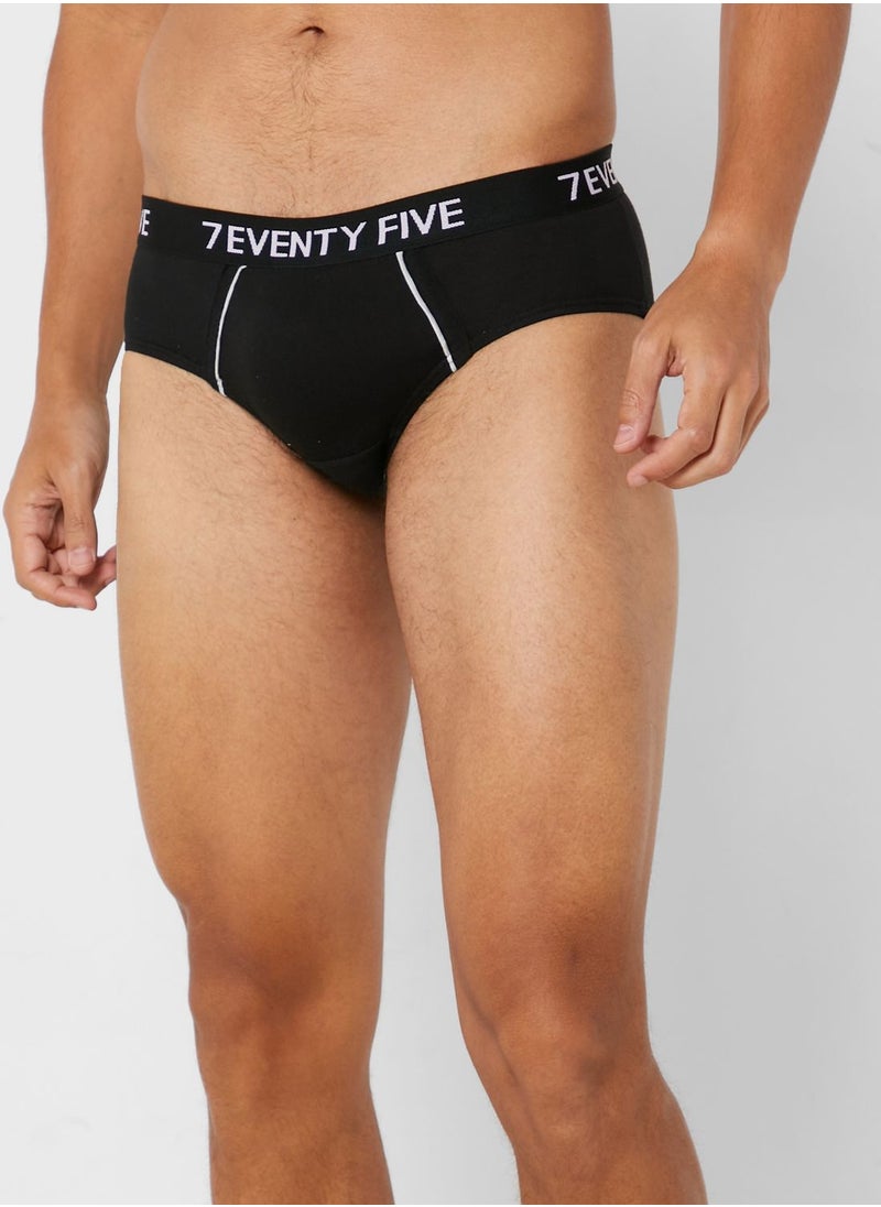 Seventy Five Basics 3 Pack  Waist Band Hunk Briefs With Antibacterial Finish  - Image 2