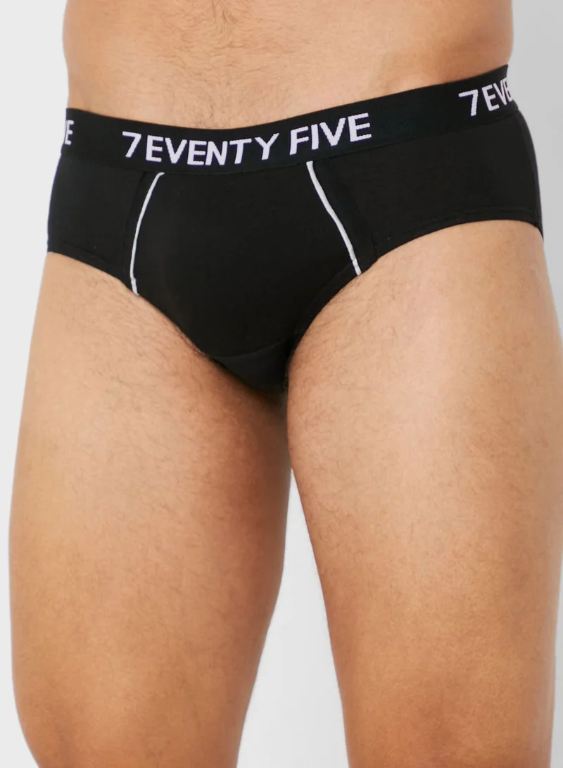 Seventy Five Basics 3 Pack  Waist Band Hunk Briefs With Antibacterial Finish