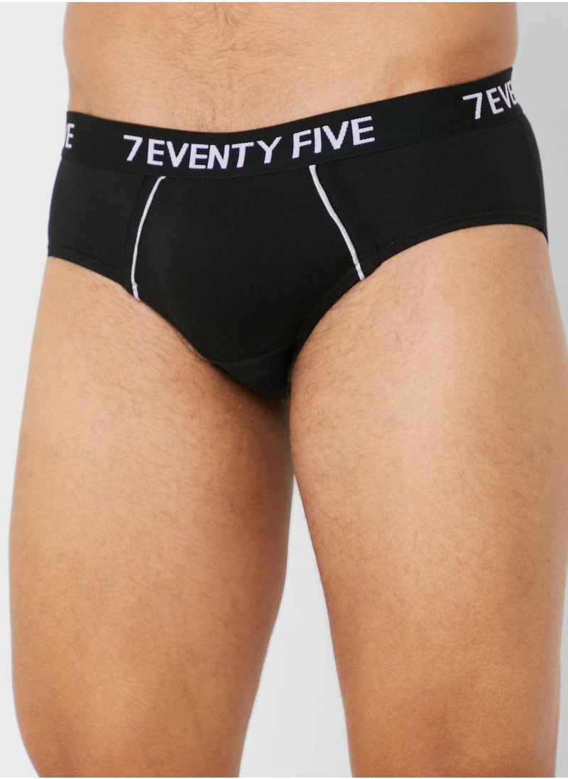 Seventy Five Basics 3 Pack  Waist Band Hunk Briefs With Antibacterial Finish  - Image 3