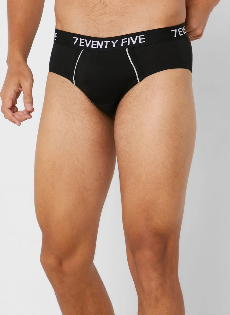 Seventy Five Basics 3 Pack  Waist Band Hunk Briefs With Antibacterial Finish
