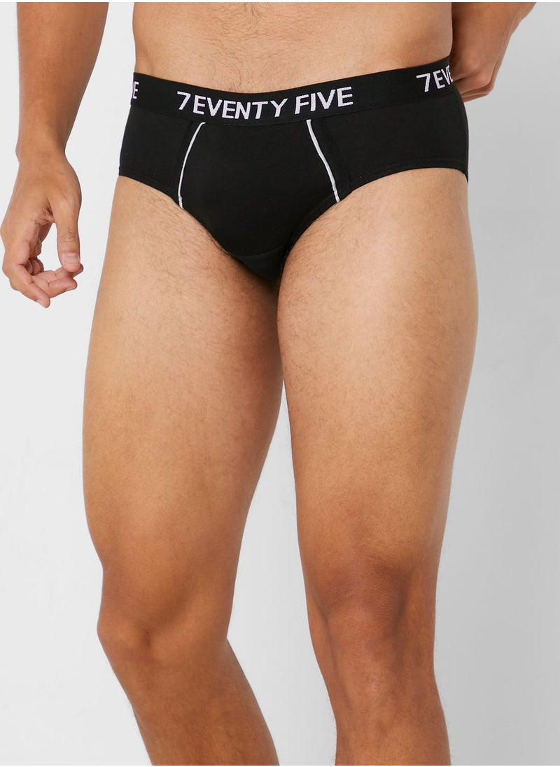 Seventy Five Basics 3 Pack  Waist Band Hunk Briefs With Antibacterial Finish  - Image 5