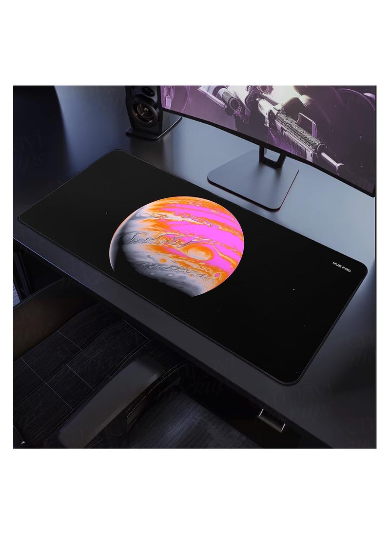 HUEPAD GALAXY SERIES Premium Mousepad HYDRAGLIDE Fabric Gaming Mousepad XL Desk Pad or Desk Mat with Carry Case Tube JUPITER 1 WARM X-Large