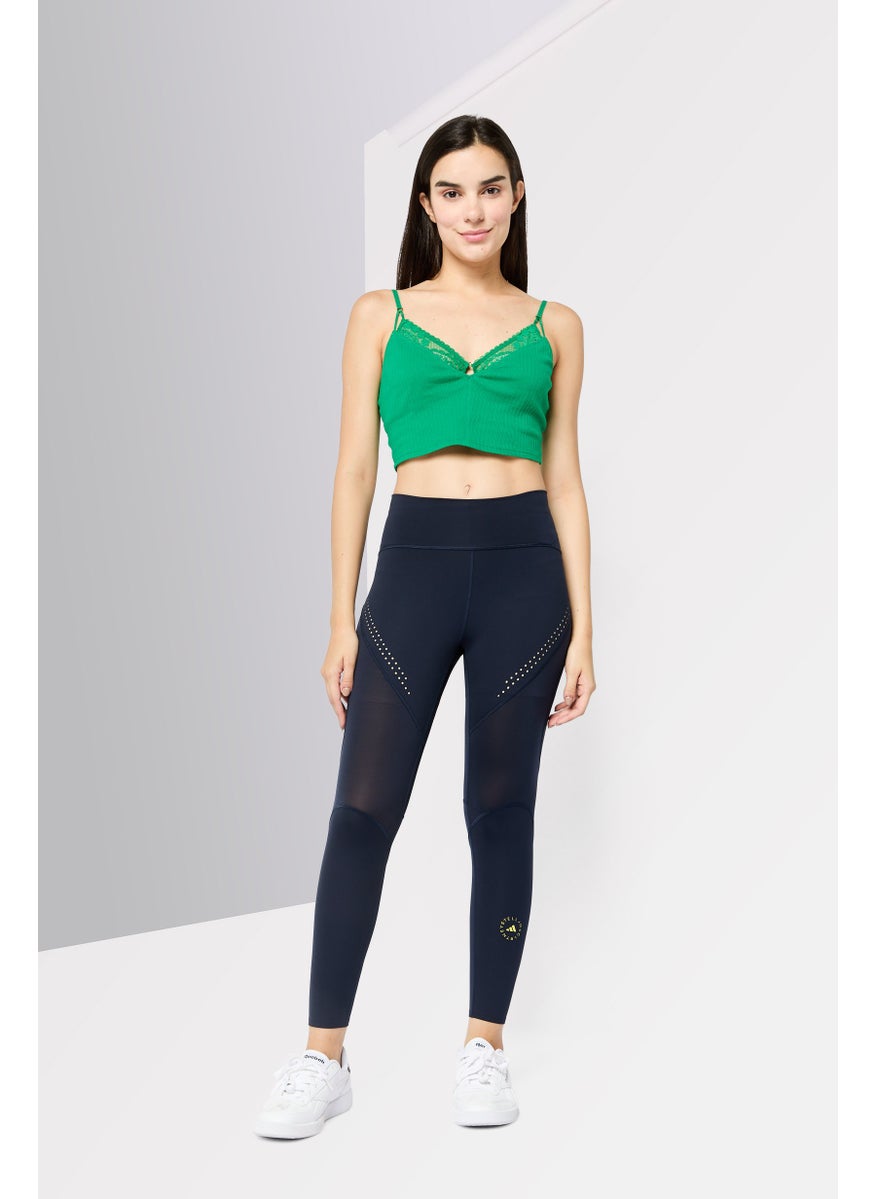 Adidas Women Sportswear Fit Pull On 7/8 Leg Training Leggings, Navy  - Image 2