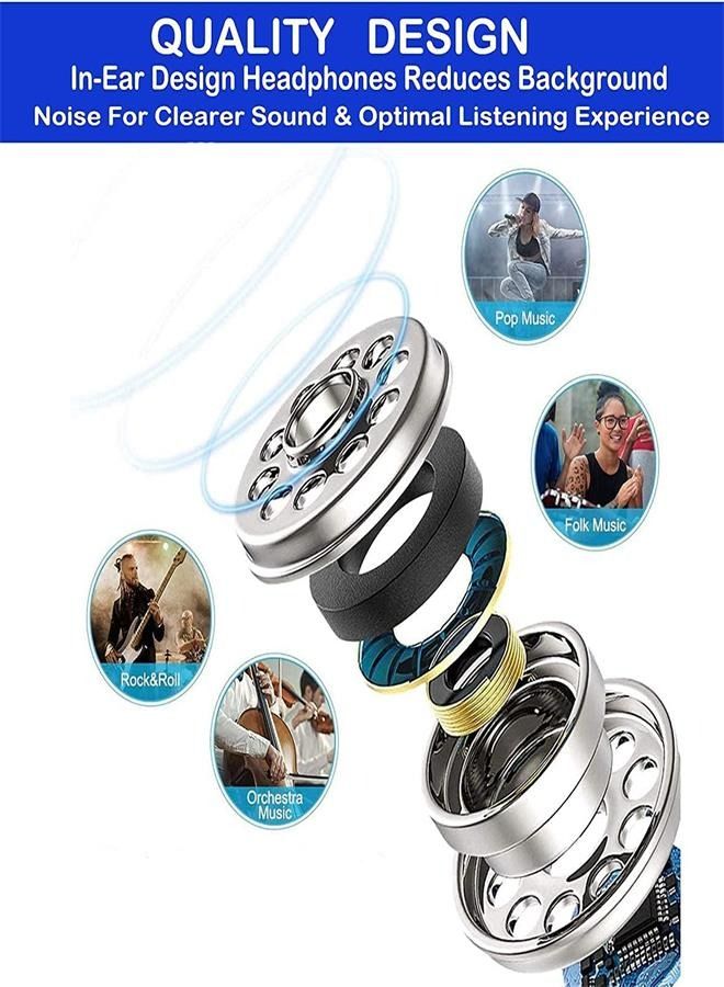 2 Pack Earbuds/Headphones/Earphones with 3.5mm Wired in Ear Headphone Plug Built-in Microphone & Volume Control  - Image 2