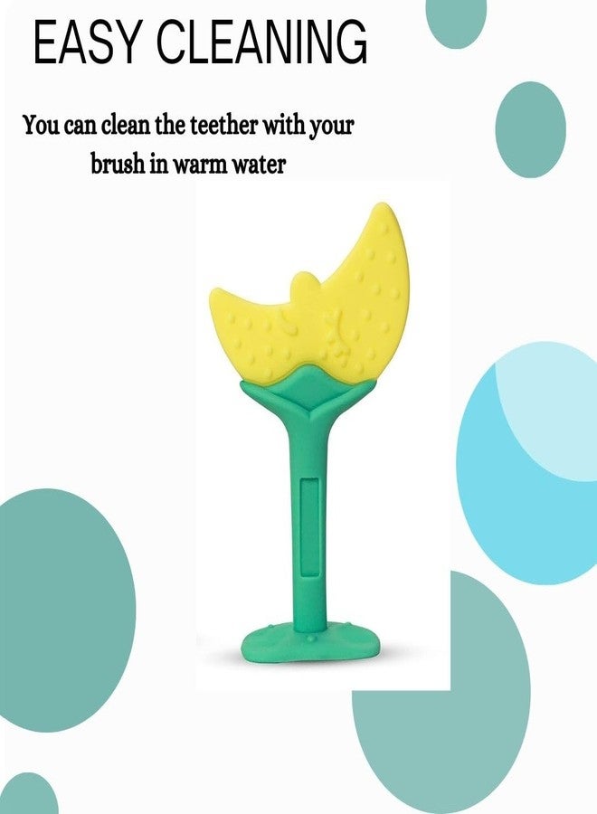 MILLOR Soft Silicone Rubber Baby Teether for Babies Teething Relief Soothing Sore Gums Chew Infant Toys, Moon - Image 3