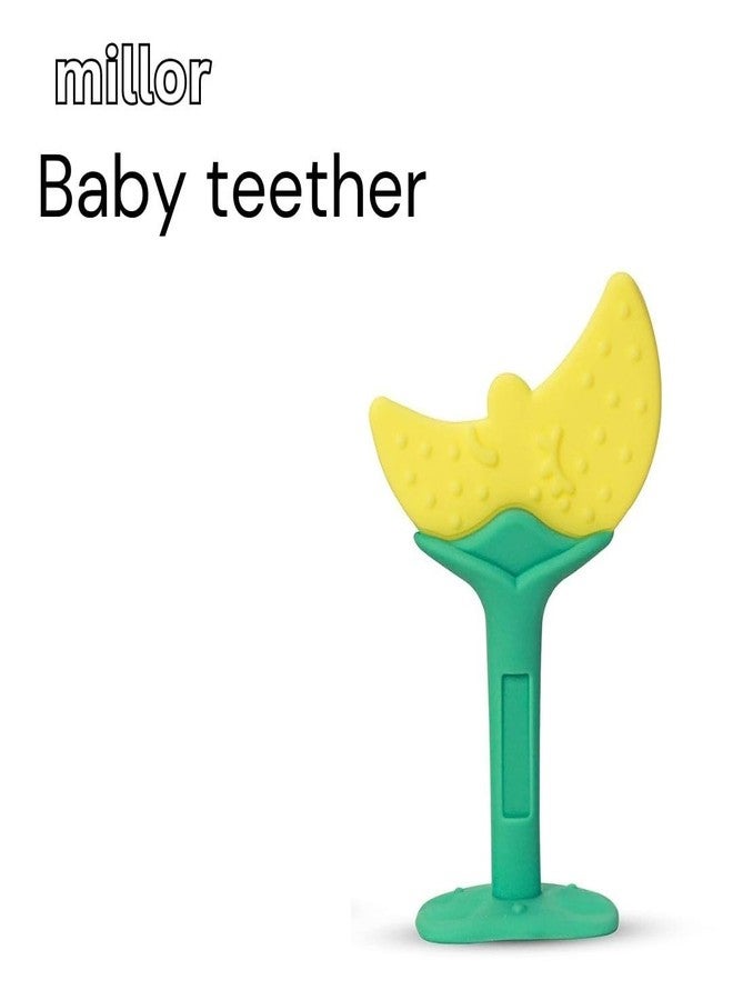 MILLOR Soft Silicone Rubber Baby Teether for Babies Teething Relief Soothing Sore Gums Chew Infant Toys, Moon - Image 5