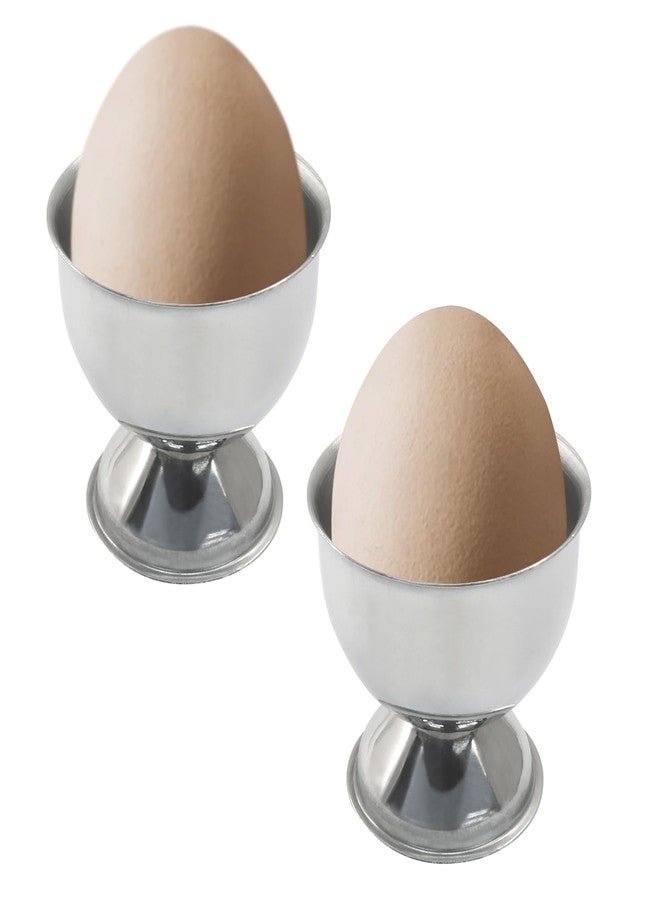 Marvexi 2Pcs Stainless Steel Egg Cups - Soft & Hard Boiled Egg Holder Tray, Premium Kitchen Gadgets Tools with Durable Metal Base - Image 1