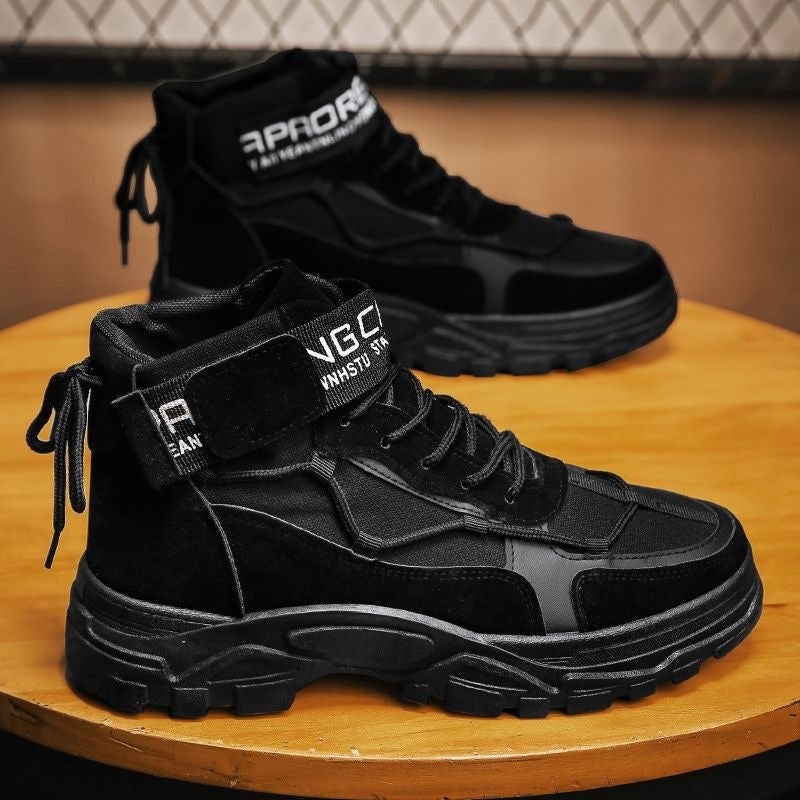 Jiao Yang Xie Ye Men's Mid-Calf Martin Boots 2024 Autumn Vintage British Style Thick Sole Casual Boots 9696 - Image 4