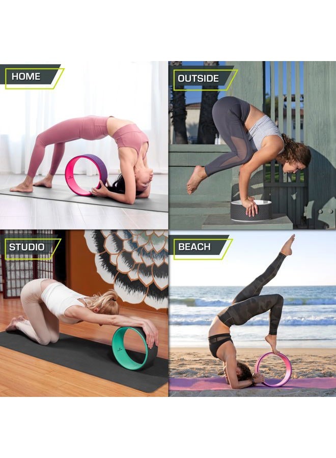 ProSourceFit Yoga Wheel Prop 12” for Improving Yoga Poses, Backbends, Flexibility, Balance, Stretching, Relaxation - Image 5