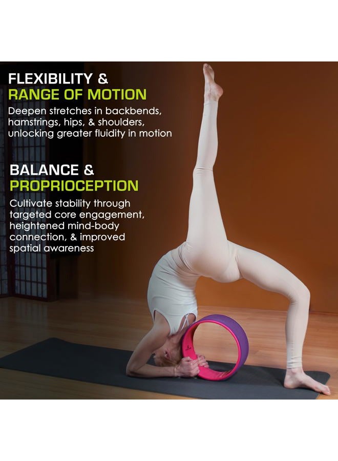 ProSourceFit Yoga Wheel Prop 12” for Improving Yoga Poses, Backbends, Flexibility, Balance, Stretching, Relaxation - Image 3