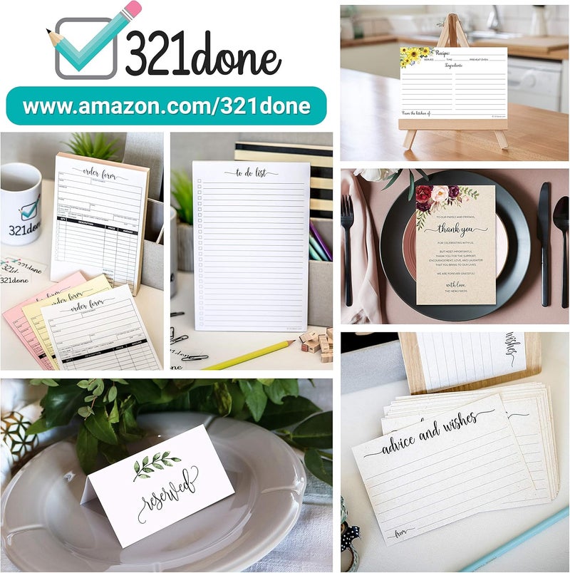 321Done Checklist Cards (Set of 100) 3" x 5" - Double Sided Index Cards - Notecards with to Do Checkboxes - Thick Card Stock - Made in The USA - Image 4