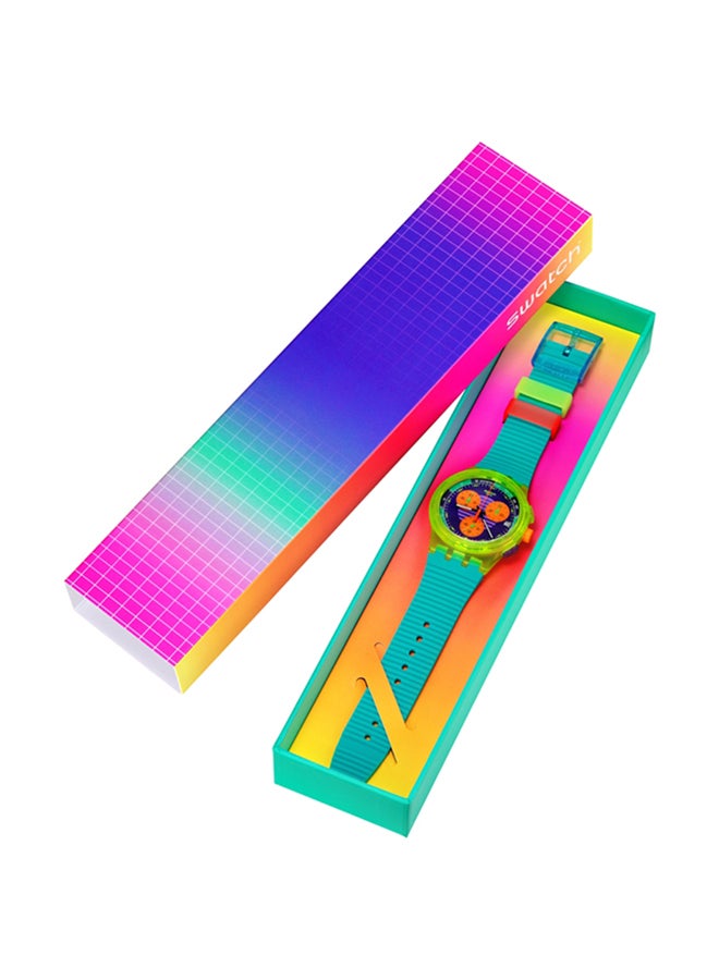 Swatch ساعة يونيكس بلاستيكية كوارتز سواتش نيون ويف - Image 5