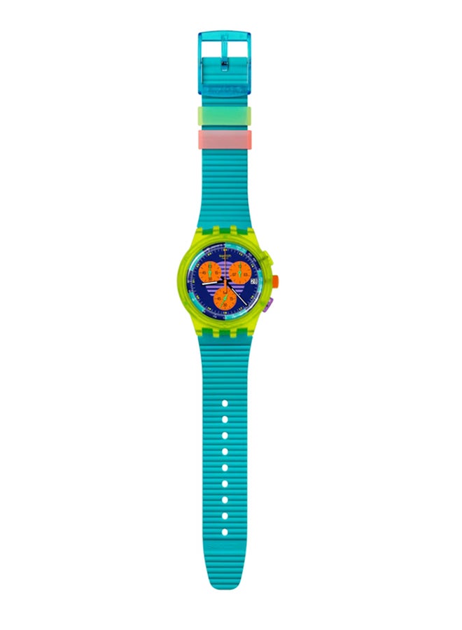 Swatch ساعة يونيكس بلاستيكية كوارتز سواتش نيون ويف - Image 2