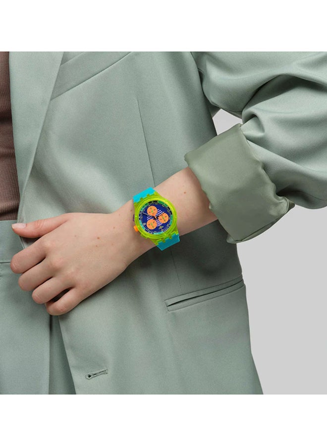 Swatch ساعة يونيكس بلاستيكية كوارتز سواتش نيون ويف - Image 4