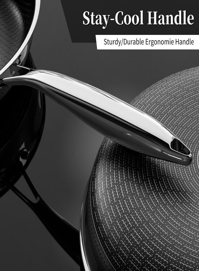 Innerwell Nonstick Frying Pans 8 Inch Hybrid Tri-Ply Stainless Steel Frying Pan Skillet Titanium Ceramic Nonstick Cooking Pan,PFAS/PFOA/PTFE Free,Compatible with All Cooktops - Image 5