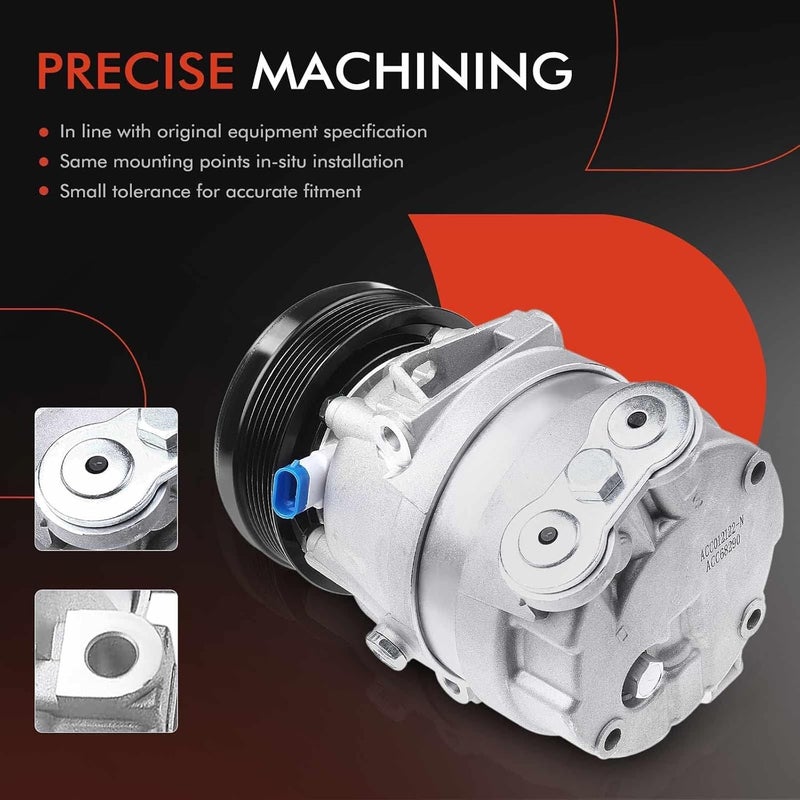 A-Premium AC Compressor with Clutch for Chevrolet Prizm 1998-2002 - Image 5