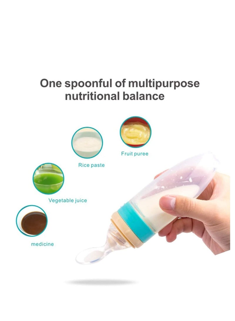 LuQu Ultra-Soft Silicone Body Baby Food Dispensing Spoon With Special Head And Dust Cover - Pack Of 5  - Image 3