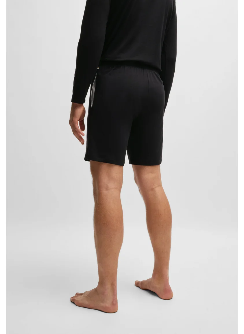 بوس Stretch-cotton shorts with embroidered logo