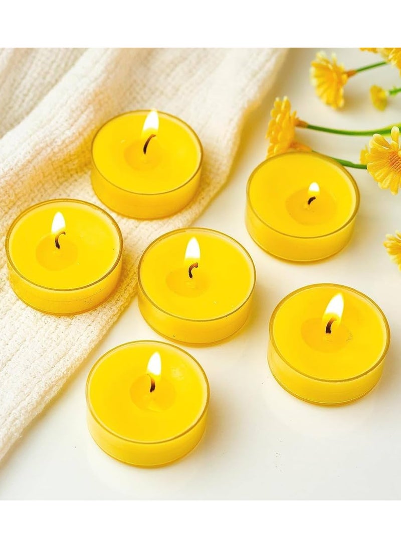 AL QADAH Tea Light Candles 5.6g 100Pcs Box Assorted Colors Long Lasting Smokeless Unscented Dripless Decorative Candles for Home Parties Weddings & Events - Image 3