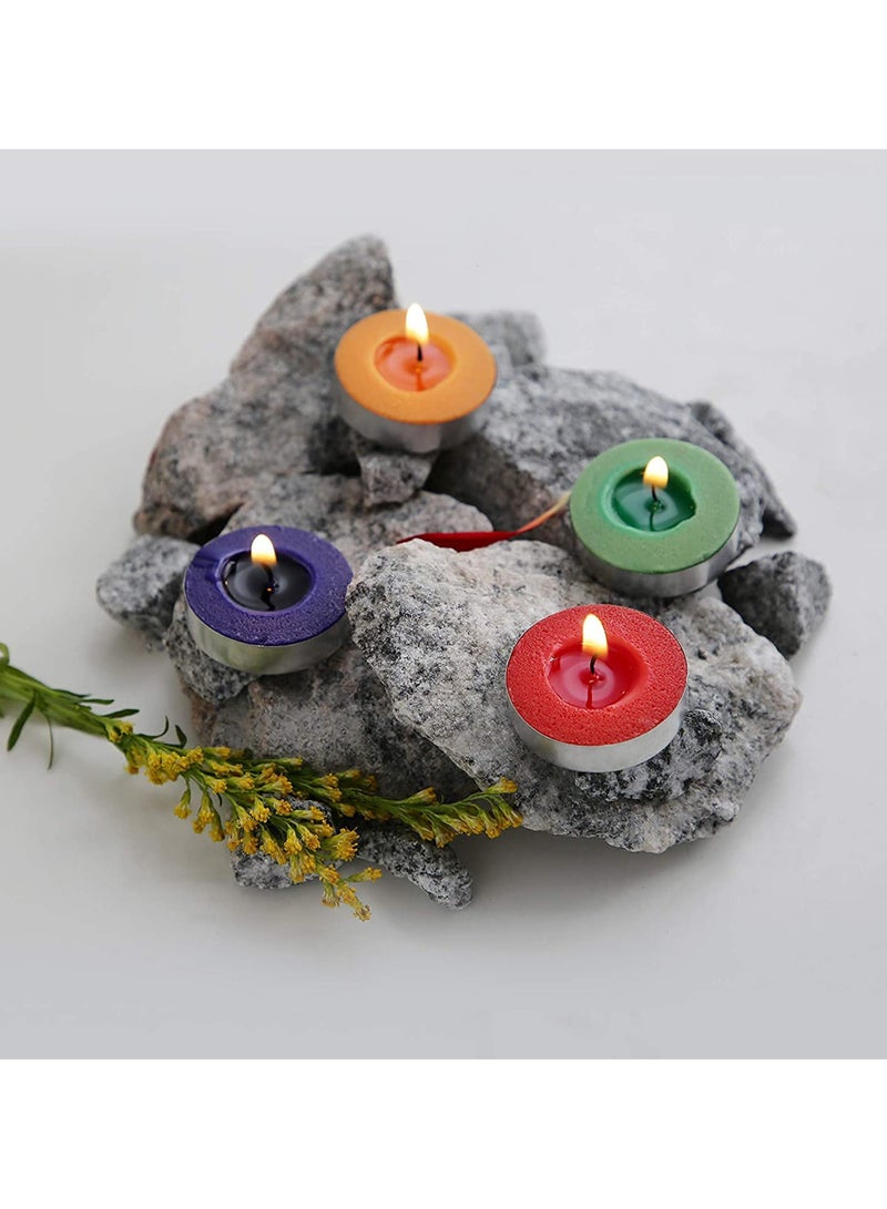 AL QADAH Tea Light Candles 5.6g 100Pcs Box Assorted Colors Long Lasting Smokeless Unscented Dripless Decorative Candles for Home Parties Weddings & Events - Image 5