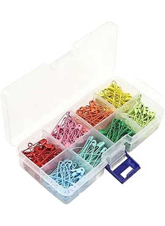 240 قطعة دبابيس أمان معدنية ملونة للحرف والخياطة وصنع المجوهرات DIY - Image 1