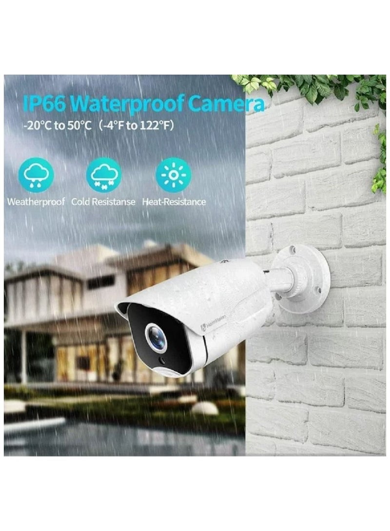 HeimVision 5MP POE Security Camera System with 10 inch LCD Monitor 8CH NVR 4Pcs Outdoor , Indoor Surveillance Cameras with Night Vision Waterproof Motion Detection Remote Access No Hard Drive - Image 3