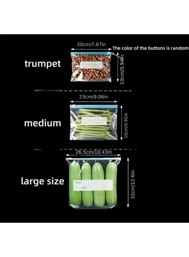 Reusable Refrigerator Bag Medium with Zipper Lock Airtight Seal Food Storage for Meal Prep Kitchen Organization - Image 3