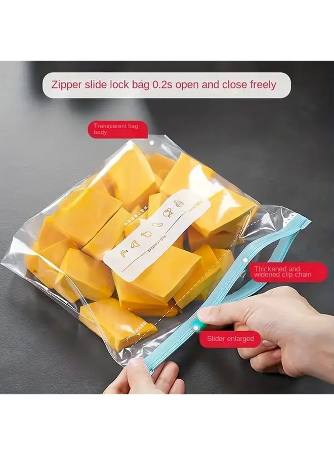 Reusable Refrigerator Bag Medium with Zipper Lock Airtight Seal Food Storage for Meal Prep Kitchen Organization - Image 5