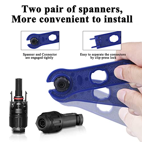 MUYI 22 PCS Solar Panel Connector Kit - 10 Pairs Connectors, 2 Spanner for Solar Panel Assembly and Installation(10AWG) - Image 5