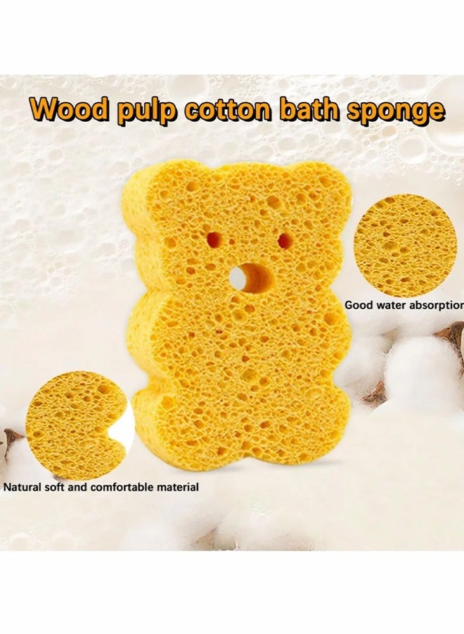 4 Pack Premium Bath Sponge, Bath Foam Rub Shower Sponge, Soft Cotton Scrubber Bath Brush Rubbing Towel for Toddler Infant Newborn Great for Sensitive Skin (Set of 4) - Image 3