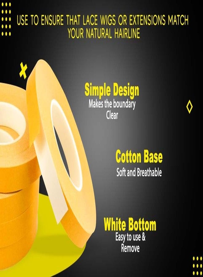 GLAN Yellow Double Side Cotton Base Waterproof Tape For Hair Patch/Toupees For Men And Women (30meters length) - Image 4