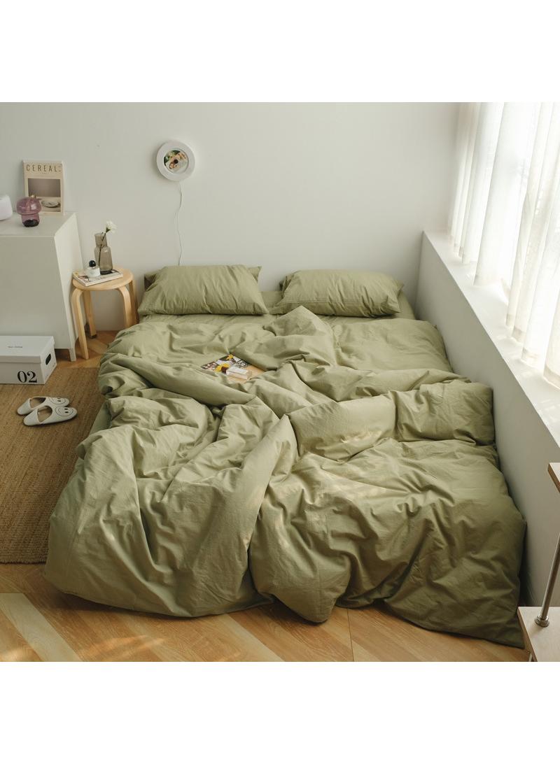 4 قطعة القطن الخالص لون الحد الأدنى من نمط مجموعة مريحة اضافية كبيرة 220x240cm