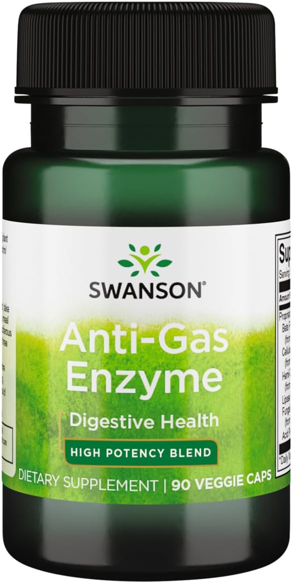 Swanson Anti-Gas Enzyme 123 Milligrams 90 Veg Capsules
