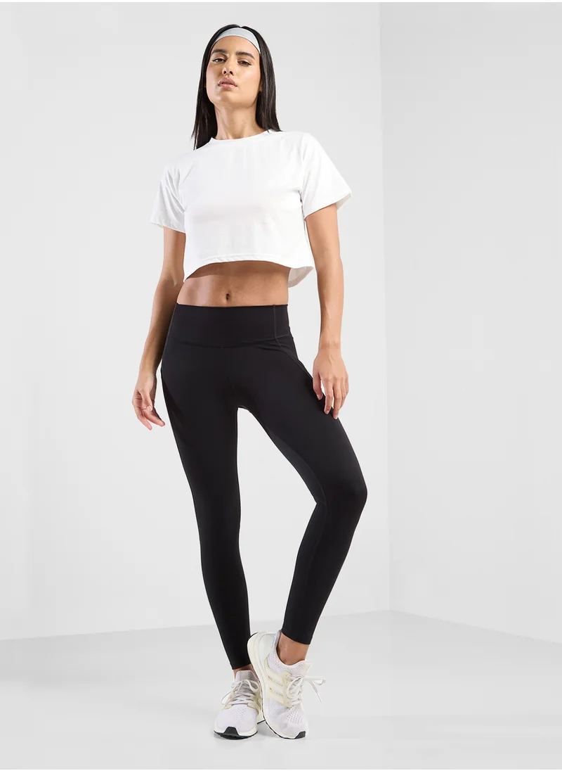 FRWD High Waist Seam Detail Leggings with Side Pocket