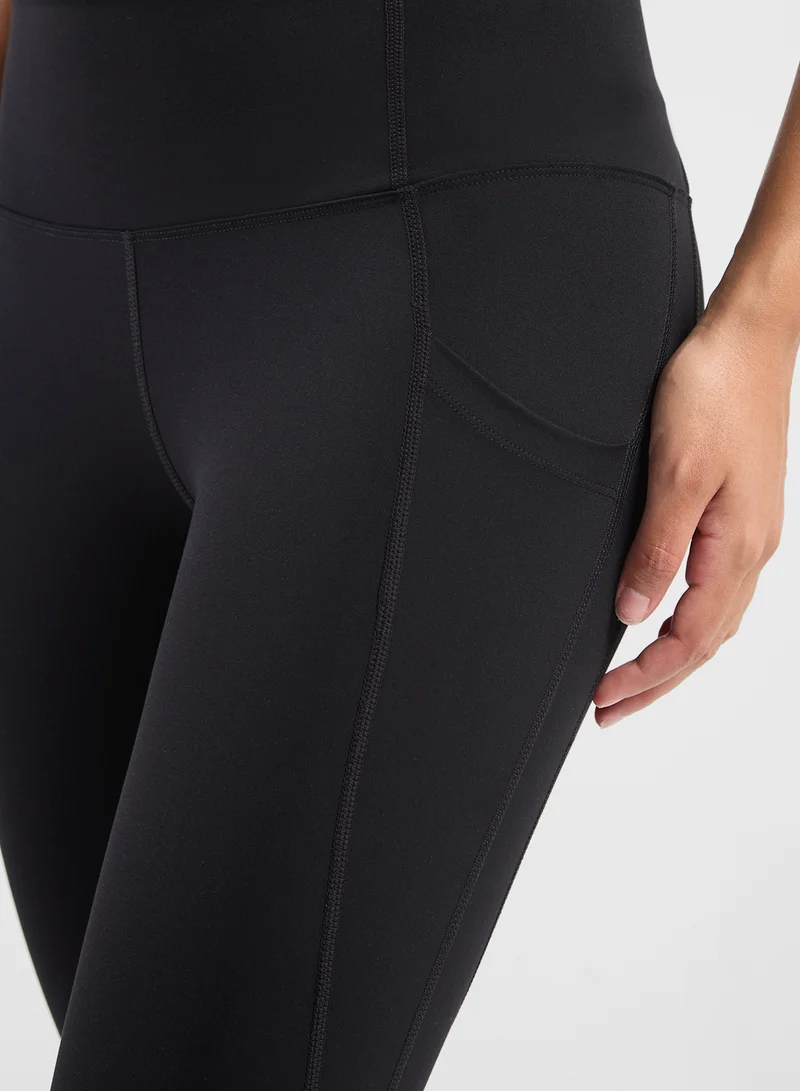 فورورد High Waist Seam Detail Leggings with Side Pocket
