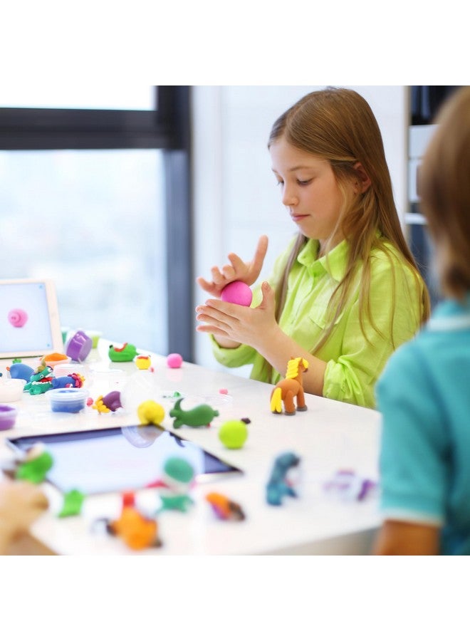 Fat Brain Toys Fat Brain Toys Hey Clay Dinosaurs, Air Dry Clay Kit with Interactive App for Kids & Tweens, Modeling Clay and Crafts Set  - Image 3
