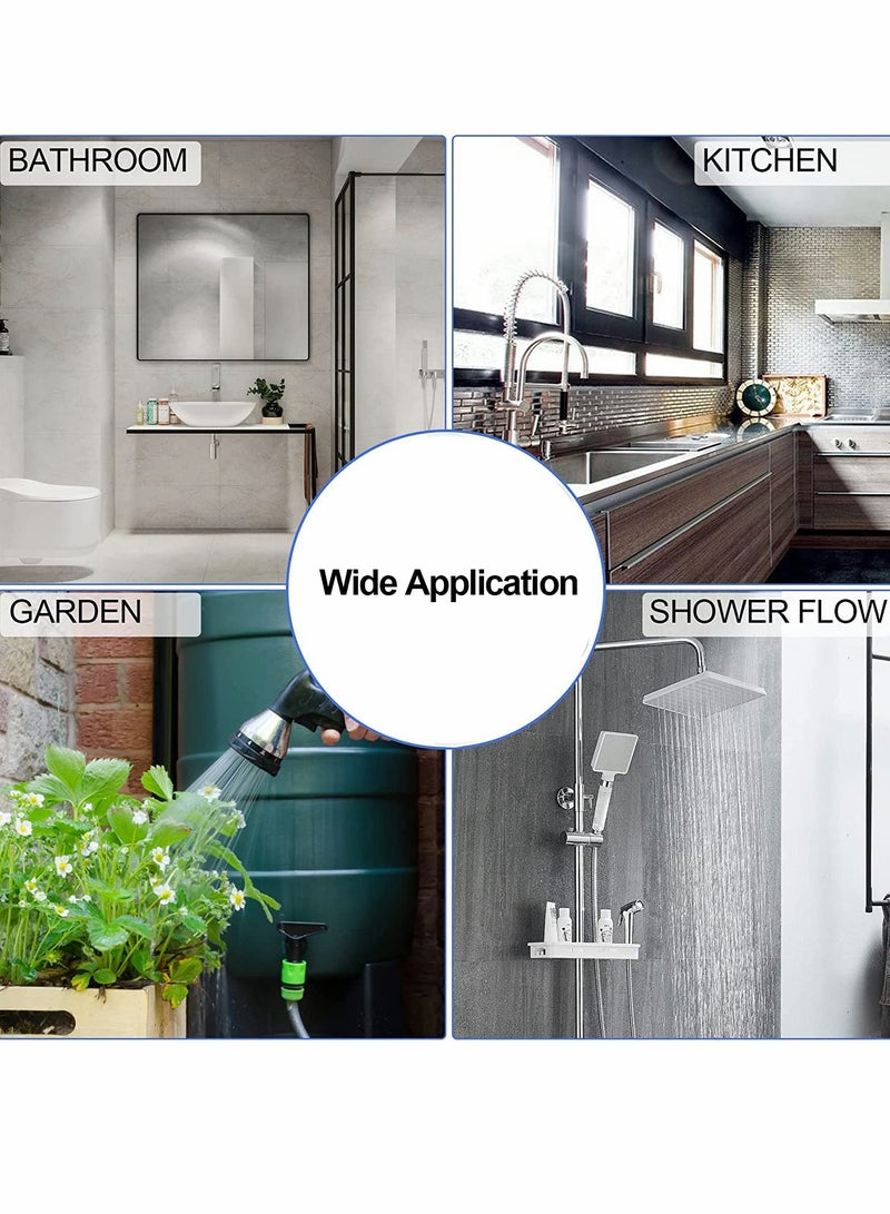 Shower Flow Control Set, Water Saving Adapter for Fixed and Handheld Shower Heads, Flow Restrictor for Efficient Water Use 1.2 to 2.5 GPM - Image 4