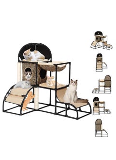 Cat Tree Super Stable Cats Tower House Furniture with Scratching Posts Hammock Cat Bed,Dangling Toy,Climber,Peek Holes,Jungle Extra Thick Plastic Tube,Comfortable Flannel (Brown) - pzsku/ZCC125B0A6E40EB026130Z/45/_/1703667167/702b52ef-29d9-4b6b-a128-4f2311cd949b