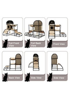 Cat Tree Super Stable Cats Tower House Furniture with Scratching Posts Hammock Cat Bed,Dangling Toy,Climber,Peek Holes,Jungle Extra Thick Plastic Tube,Comfortable Flannel (Brown) - pzsku/ZCC125B0A6E40EB026130Z/45/_/1703667168/05bc64a8-c61f-423e-affa-21343d48260a