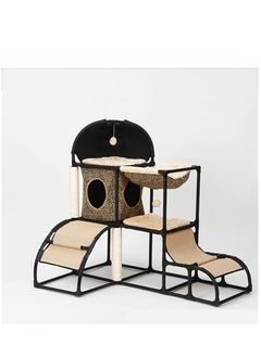 Cat Tree Super Stable Cats Tower House Furniture with Scratching Posts Hammock Cat Bed,Dangling Toy,Climber,Peek Holes,Jungle Extra Thick Plastic Tube,Comfortable Flannel (Brown) - pzsku/ZCC125B0A6E40EB026130Z/45/_/1703667169/867ee918-4ca6-4116-9752-13da109db7e7