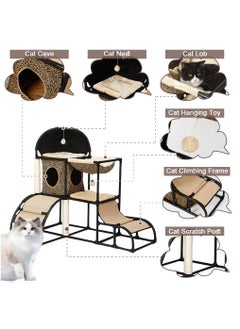 Cat Tree Super Stable Cats Tower House Furniture with Scratching Posts Hammock Cat Bed,Dangling Toy,Climber,Peek Holes,Jungle Extra Thick Plastic Tube,Comfortable Flannel (Brown) - pzsku/ZCC125B0A6E40EB026130Z/45/_/1703667169/89b4cfc7-73a0-4d6b-b911-2a45fb0f990d