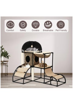 Cat Tree Super Stable Cats Tower House Furniture with Scratching Posts Hammock Cat Bed,Dangling Toy,Climber,Peek Holes,Jungle Extra Thick Plastic Tube,Comfortable Flannel (Brown) - pzsku/ZCC125B0A6E40EB026130Z/45/_/1703667169/de3812a0-b165-4493-817c-71c24ffdb915