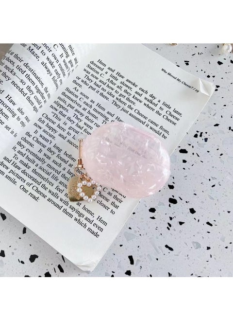 Applicable For HuaweiFreebuds Pro Earphone Case Creative Shell Pattern Soft Case 3/4/6i Wireless Bluetooth Pendant-Color:Shell Pattern + Love Pendant-pink-Model:For HuaweiFreebuds 4/4e (protective Case)