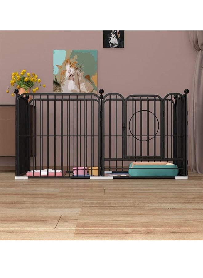 NKX - Heavy Duty Luxury Open Foldable Pet Cage with and Door 6 Piece Fence - Image 1