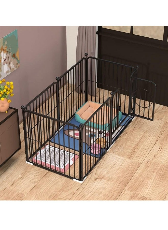 NKX - Heavy Duty Luxury Open Foldable Pet Cage with and Door 6 Piece Fence - Image 1