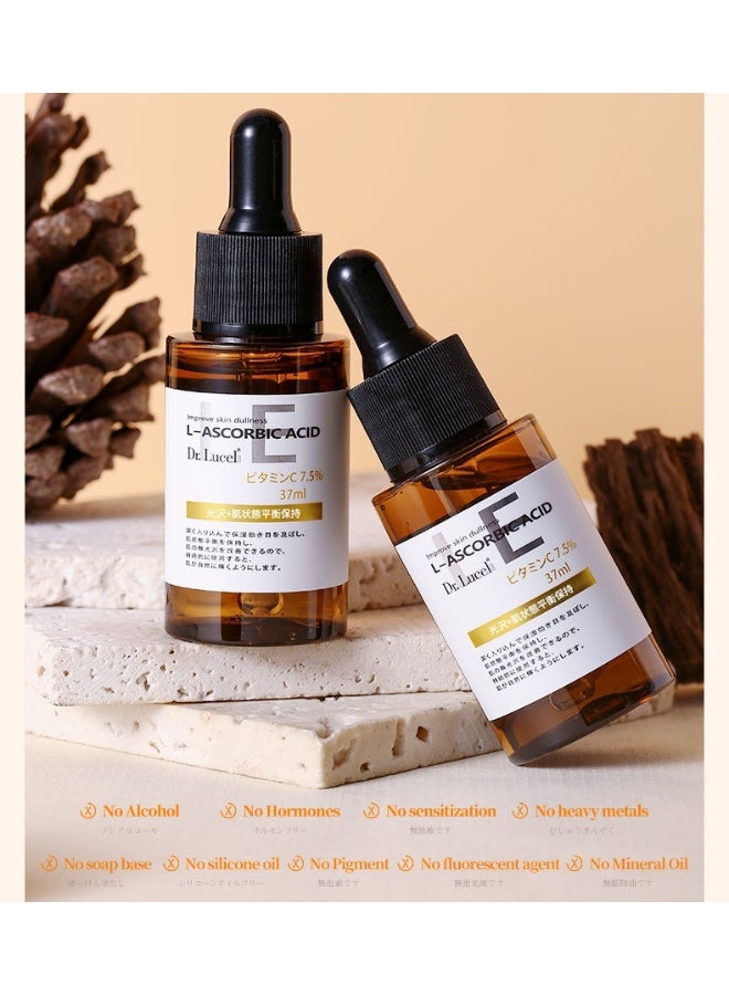 Dr. Lucel عبوتان من سيروم تفتيح البشرة بحمض الأسكوربيك ٧.٥٪ | يثبط إنتاج الميلانين، ويحسن مظهر البشرة الباهتة، ويمنحها إشراقة ونضارة. ١٠٥ مل × ٢ - Image 5