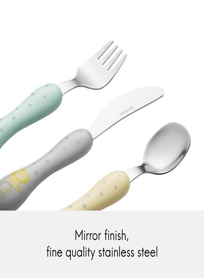 Viners Premium Kids Food Grade Stainless Steel Cutlery Set – 3 Pcs Easy Grip Flatware in Gift Box | Food Grade Forks and Spoons, Tableware for Boys, Girls, Kids - Image 5