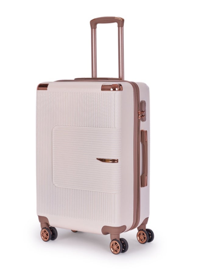 ليمرا طقم شنط سفر مكون من 6 حقائب أمتعة لون بيج/ذهبي بمقاس 32"/28"/24"/20"/15"/12 انش  - Image 4