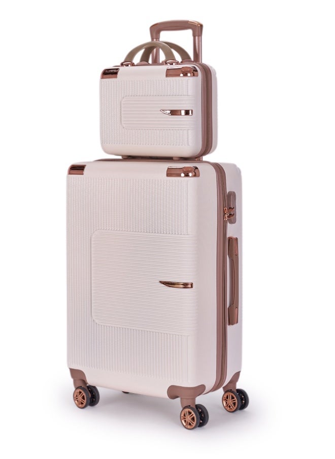 ليمرا طقم شنط سفر مكون من 6 حقائب أمتعة لون بيج/ذهبي بمقاس 32"/28"/24"/20"/15"/12 انش  - Image 3